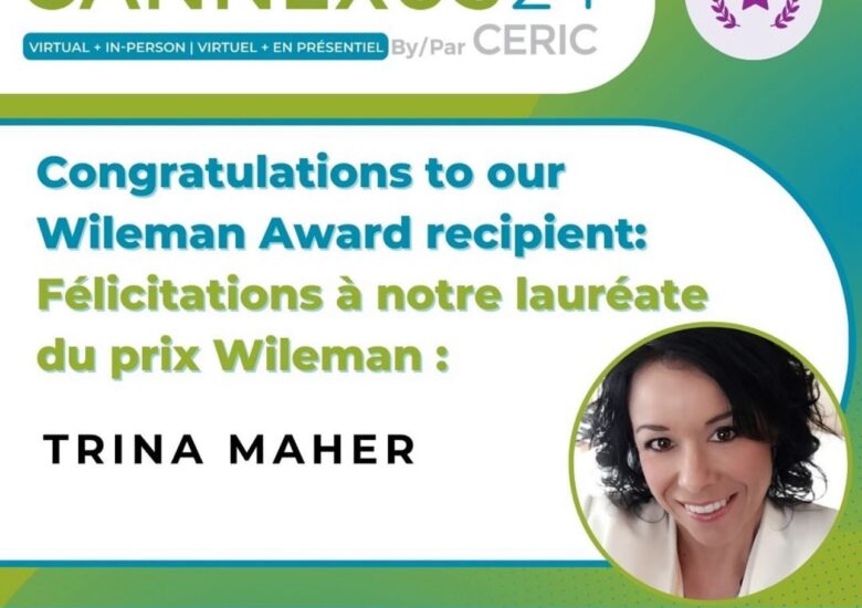 Trina Maher, CAHRMA Senior Advisor is the 2024 Wileman Award Recipient for Cannexus